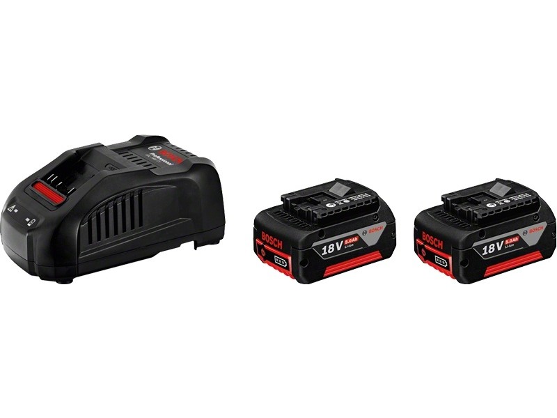 Komplet baterij 2x Bosch GBA 18V/5.0Ah z hitrim ponilcem Bosch GAL 1880CV, 1600A00B8J