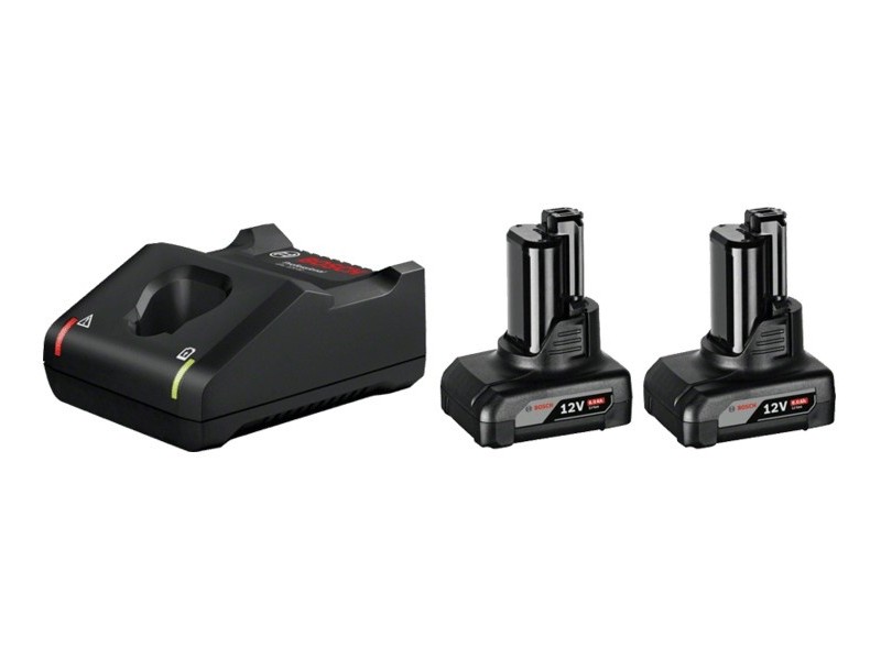 Začetni komplet Bosch, 2x litij-ionska akum. baterija GBA 12V/6,0Ah+polnilnik GAL 12V-40, 1600A01B20