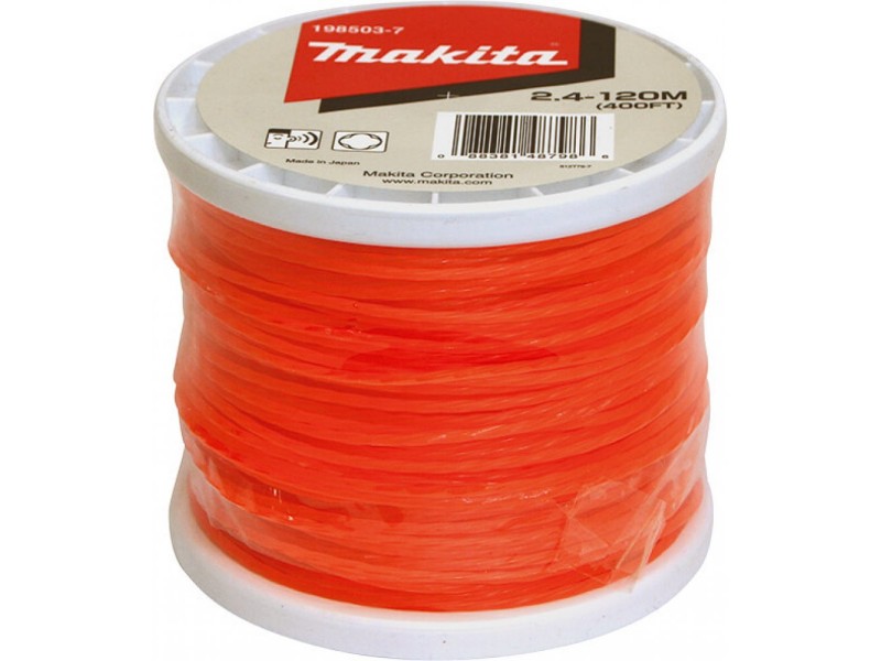 Tiha najlonska nitka Makita-oranžna, 120m/2,4mm, 198503-7