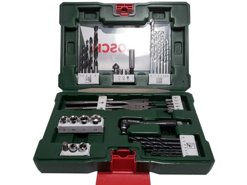 41-delni komplet TiN svedrov in vijačnih nastavkov Bosch V-Line s kotnim vijačnikom, 2607017316