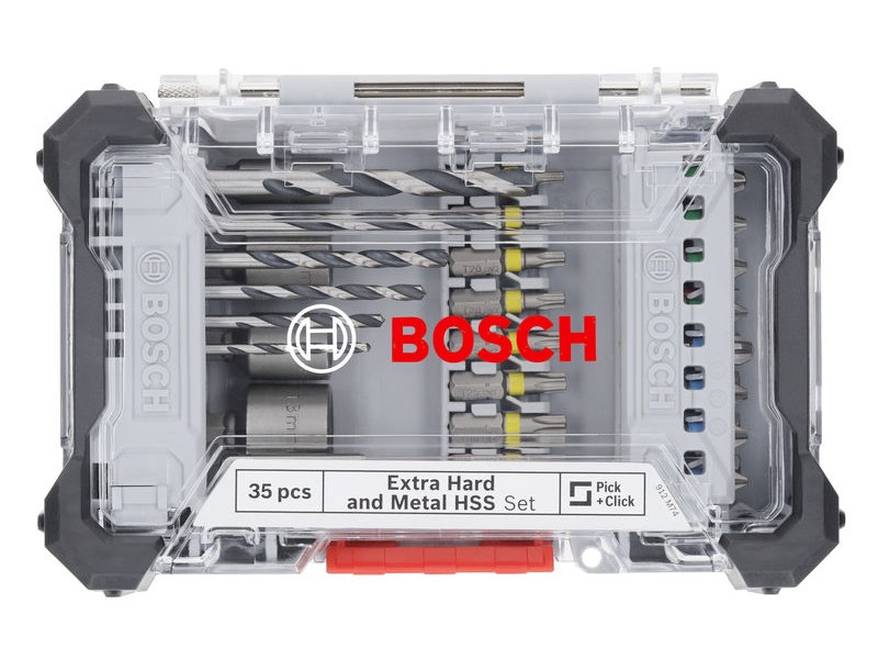 35-delni Bosch komplet vijačnih nastavkov Extra Hard in kovinskih svedrov HSS, 2607017729