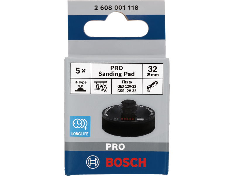 Brusni krožnik Bosch PRO, 32 mm, kavelj in zanka, 2608001118