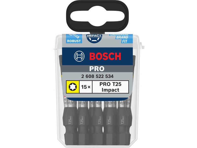 Nastavek PRO Torx Impact, T25, 55 mm, Pakiranje:15 kosov, 2608522534