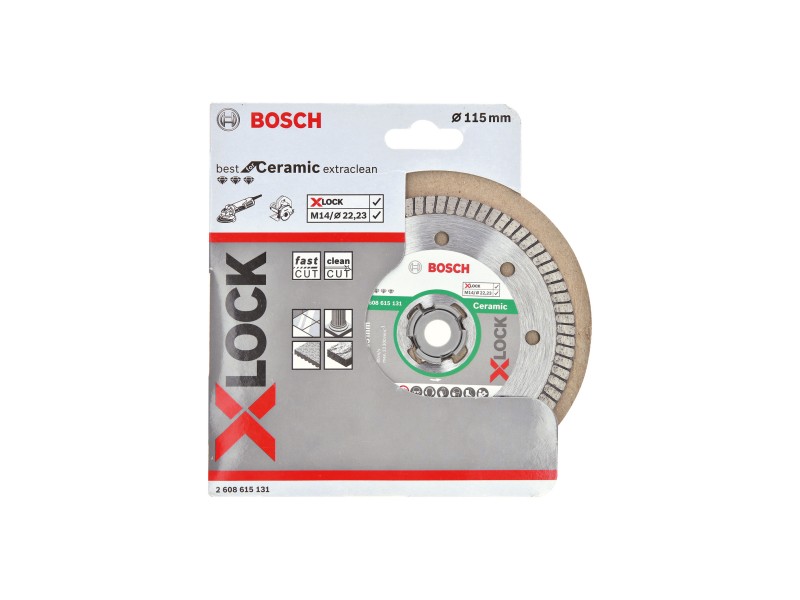 X-LOCK Bosch Best for Ceramic Extraclean Turbo, Dimenzije: 115x22,23x1,4x7mm, 2608615131