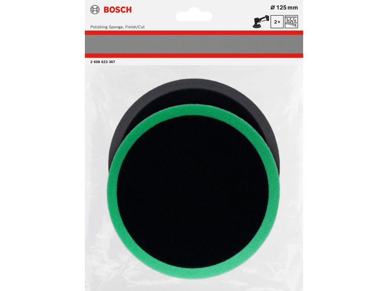 Komplet polirnih gob Bosch, 125 mm, 2 kosa, 2608623367