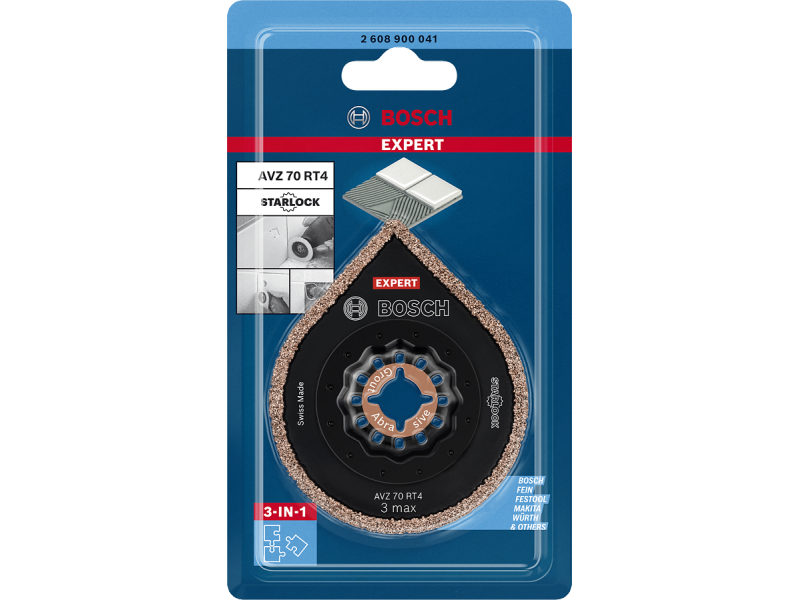 Plošča za odstranjevanje malte Bosch EXPERT 3 max AVZ 70 RT4 za večnamenska orodja, 70 mm, 2608900041