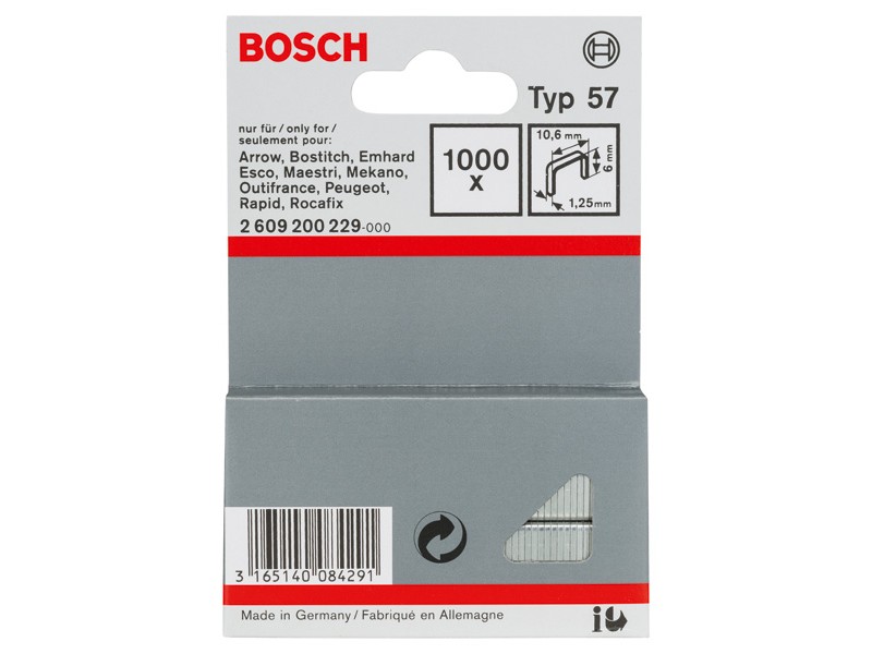 Sponka iz ploščate žice tip 57 Bosch, 2609200229