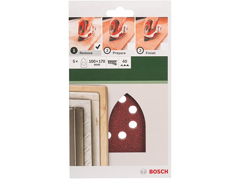 5-delni komplet brusilnih listov Bosch, za večnamenski brusilnik, Z = 40, 2609256A73