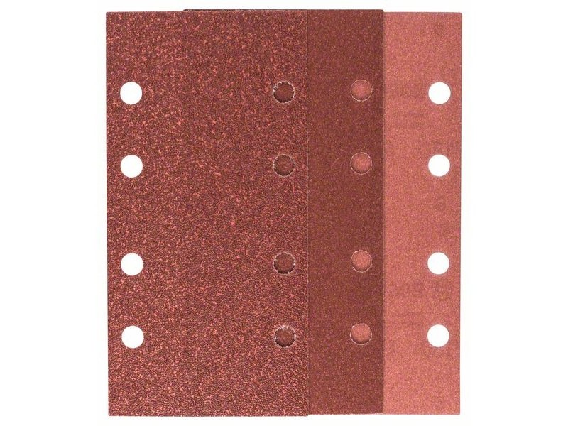 10-delni komplet brusilnih listov Bosch za vibracijski brusilnik, Dimenzije: 93x185mm, Zrnatost: 60, 120, 180, 2609256A86