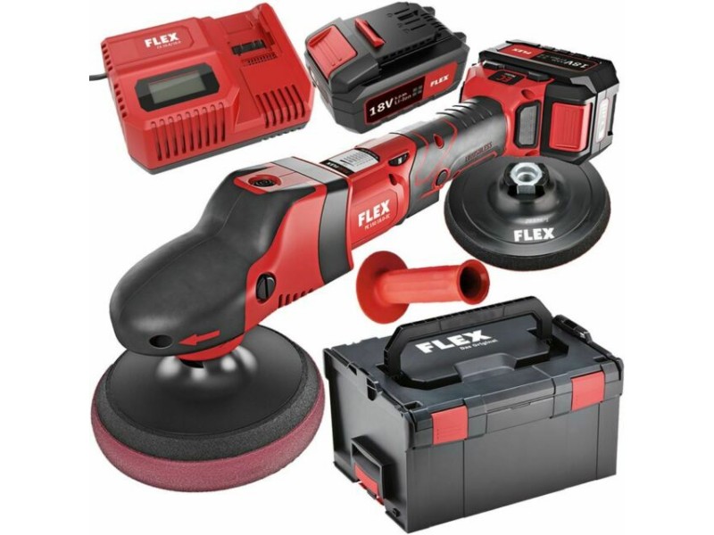Akumulatorski rotacijski polirni stroj Flex PE 150 18.0-EC/5.0 Set, 447153