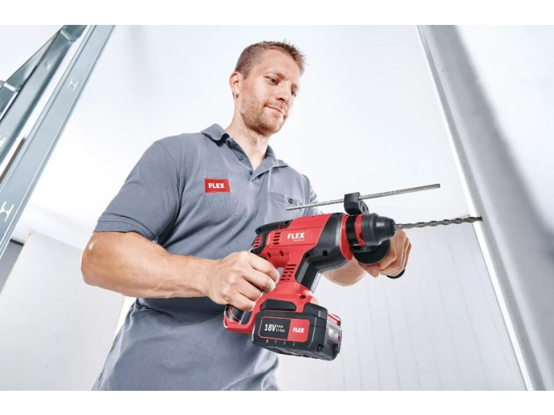 Akumulatorsko vrtalno kladivo Flex CHE 18.0-EC/5.0 Set, SDS-plus, 461768