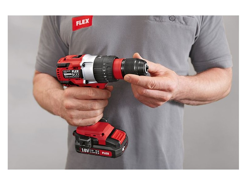 Akumulatorski vrtalnik-vijačnik Flex PD 2G 18.0-EC v kovčku, 447501