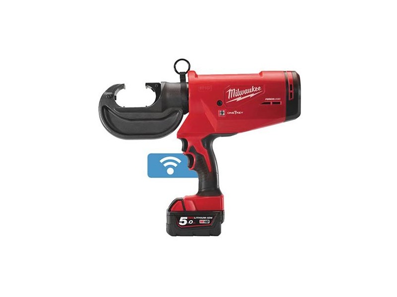 Akumulatorske hidravlične klešče za stiskanje kabel čevljev Milwaukee M18 HCCT109/42-522C FUEL, Li-Ion 1x Aku. 5,0 Ah, 1x Aku. 5,0A h, 4933459273