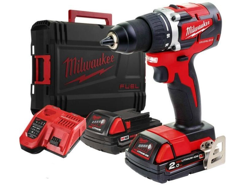 Akumulatorski vrtalnik-vijačnik Milwaukee M18 CBLDD-202C, 4933464317