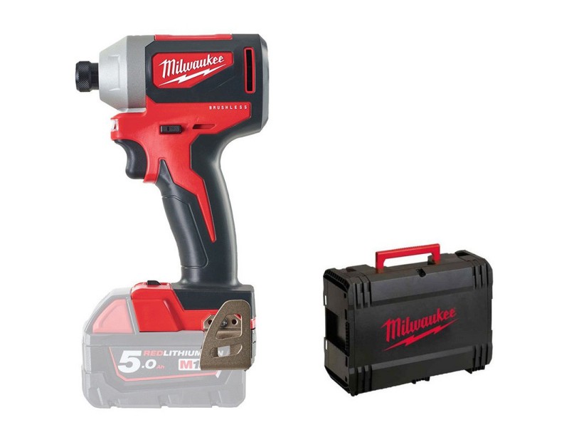 Akumulatorski udarni vijačnik Milwaukee M18 BLID2-0X v kovčku, 4933464519