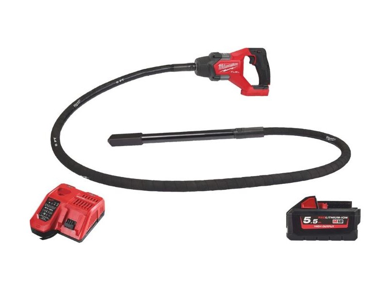 Akumulatorska vibrirna igla za utrjevanje betona Milwaukee M18 FCVN24-551, 18V, 2.400mm, 6.5kg, 4933479600