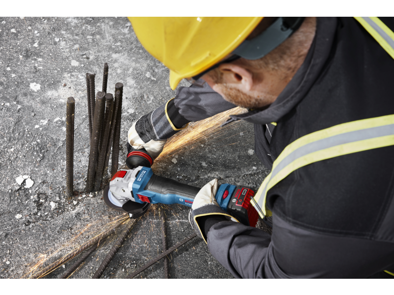 Kotni brusilnik s sistemom X-LOCK Bosch GWX 18V-11 S, 06019N4200