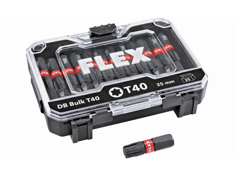 Komplet vijačnih nastavkov Flex DB Bulk T40-25mm VE25, 530493