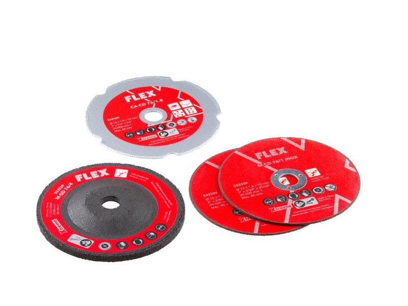 4-delni komplet rezalnih/grobo brusnih plošč Flex S-Set LBE76, 533228