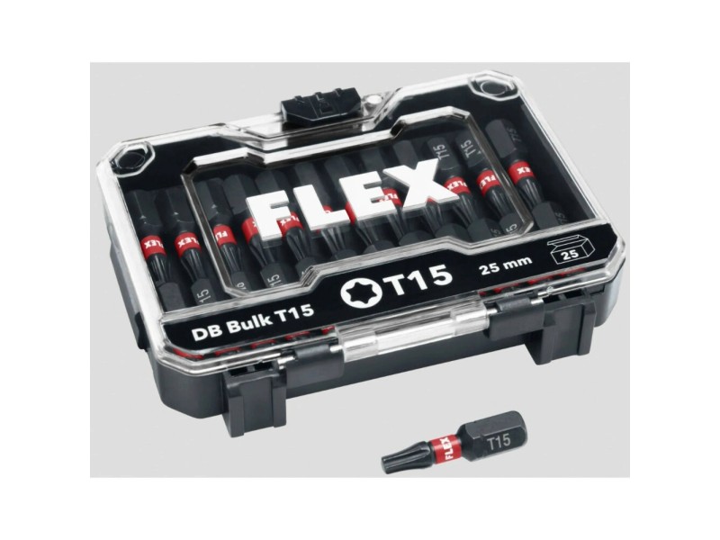 Komplet vijačnih nastavkov Flex DB Bulk T15-25mm VE25, 534155