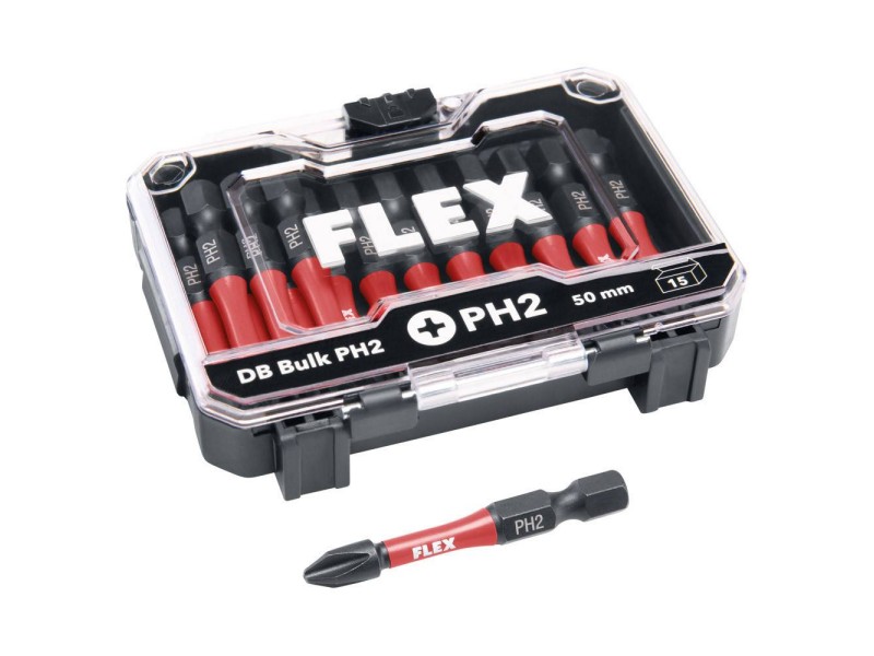 Komplet vijačnih nastavkov Flex DB Bulk PH2-50mm VE15, 534158