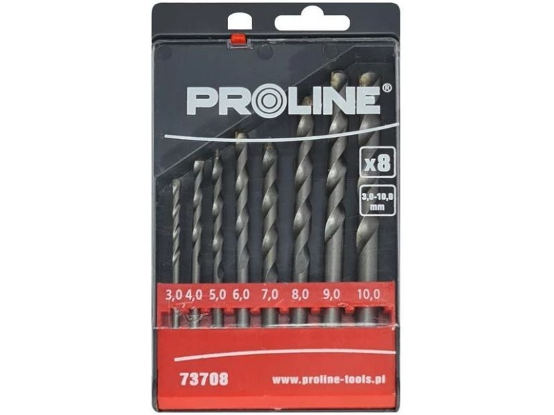 8-delni set svedrov za beton Proline, Dimenzije: 3, 4, 5, 6, 7, 8, 9, 10mm, 73708