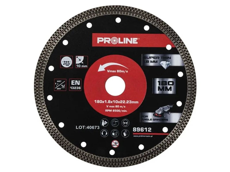 Diamantni disk za rezanje Proline 180x1,8x10x22,23mm, 89612