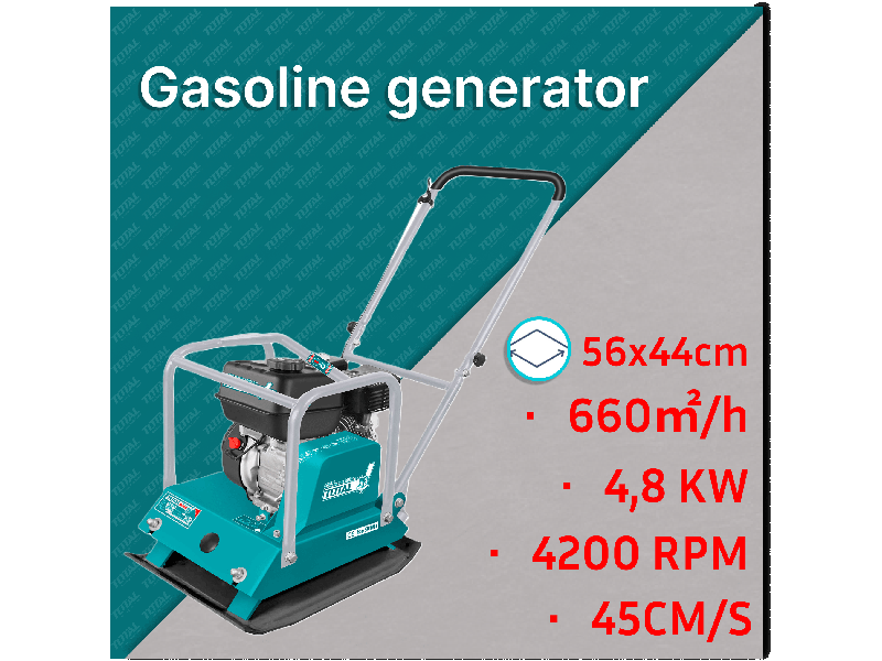 Bencinska vibro plošča Total 90kg 4,8kW/4200vpm, TP7100-2E