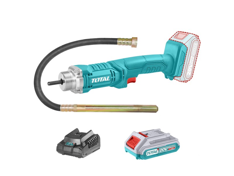 Akumulatorski vibrator za beton2300rpm/20V/2.0Ah-7.5Ah/P20S, TCVLI2023011