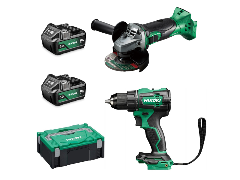 Hikoki Vrtalni vijačnik DS18DE + Hikoki Kotni brusilnik G18DSL2, PROFISET8