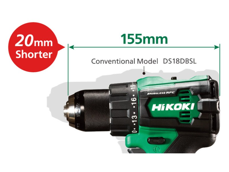 Akumulatorski vrtalnik vijačnik HiKOKI DS18DE-W2Z