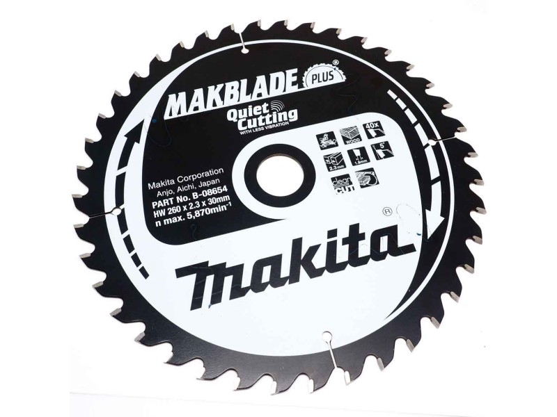TCT MAKBlade Plus žagin list 260 mm (40 zob), B-08654