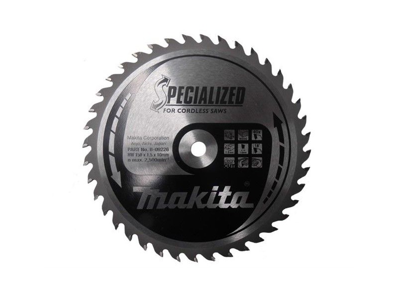 TCT Specialized žagin list Makita, Dimenzije: 150x1x10mm, Zob: 40, B-09226