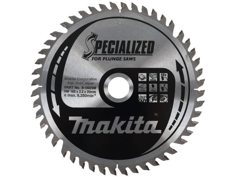 TCT Specialized žagin list Makita, Dimenzije: 165x2,2x20mm, Zob: 48, B-33015