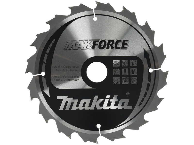 TCT MAKForce žagin list Makita, Dimenzije: 210x2,4x30mm, Zob: 40, B-32356