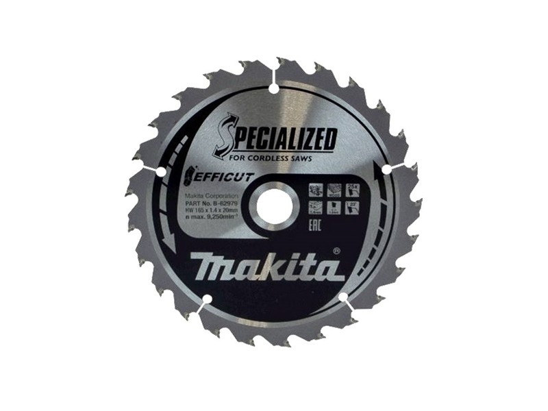 Žagin list Makita TCT Specialized, Efficut, Dimenzije: 165x1,4x30mm, Zob: 25, B-62985