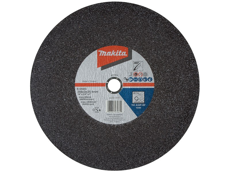 Rezalna plošča Makita za rezanje kovine, Dimenzije: 355x25.4x3mm, Zrnatost: 30, B-64353-5