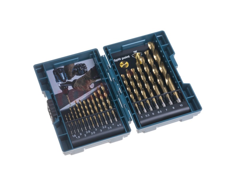 19-delni set HSS-TiN svedrov za kovino Makita, B-67795