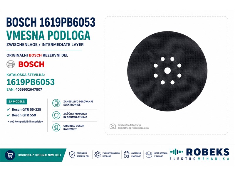 Bosch 1619PB6053 – Vmesna podloga (Zwischenlage / Intermediate Layer)