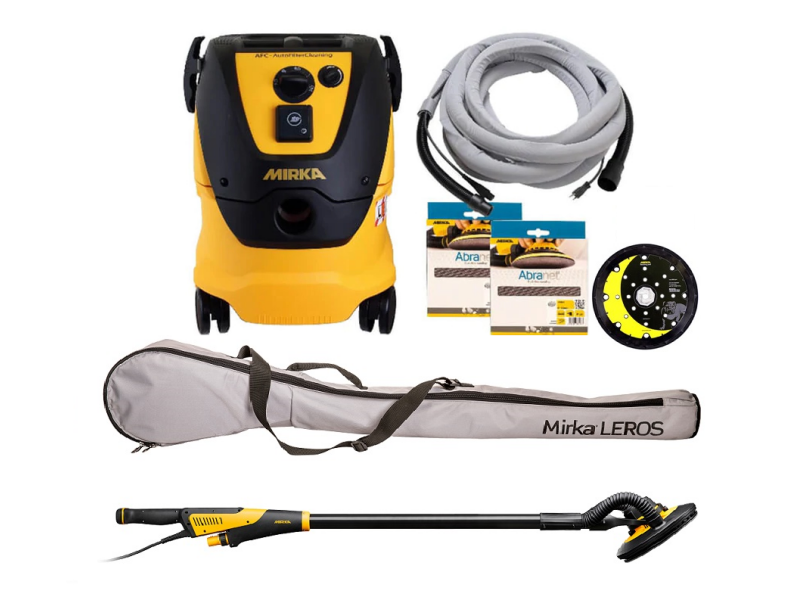 Stenski in stropni brusilnik Mirka Leros + Sesalnik Mirka 1230 L AFC, CMMFS022120