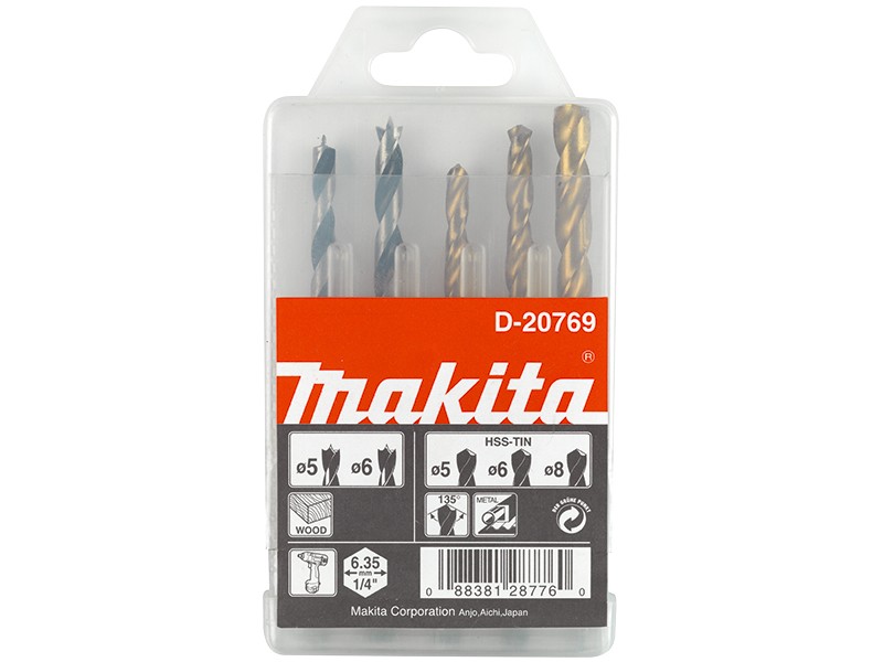 5-delni set svedrov 5,36mm, za udarni vijačnik, Makita, D-20769