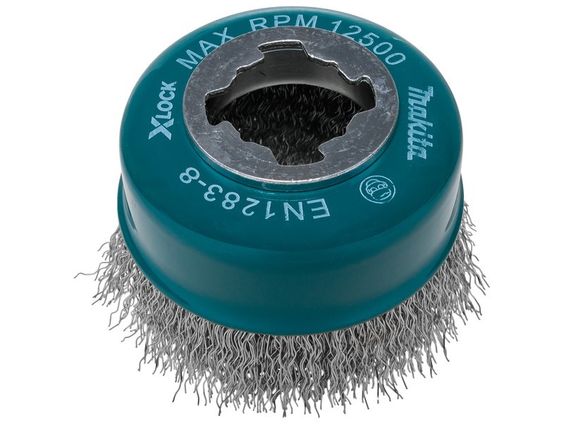 Lončasta žična ščetka Makita X-LOCK, valovita jeklena žica, 75 mm, 0,3 mm, D-73396