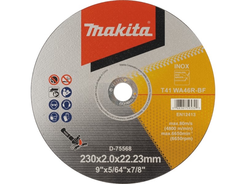 Tanka rezalna plošča Makita za INOX 230x2x22,23 mm, D-75568