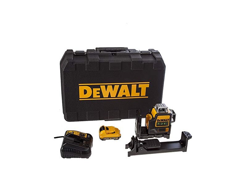 Akumulatorski križni laser DeWALT DCE089D1G, zeleni, 3 × 360°, 12 V XR, 1 × 2,0 Ah