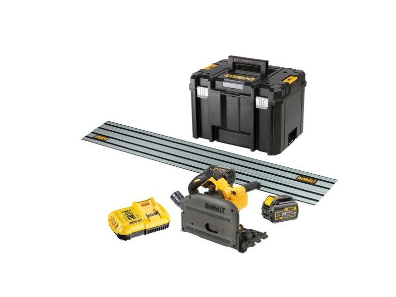 Akumulatorska potopna žaga Dewalt DCS520T2R FLEXVOLT + Vodilna letev DWS5022 1.500 mm
