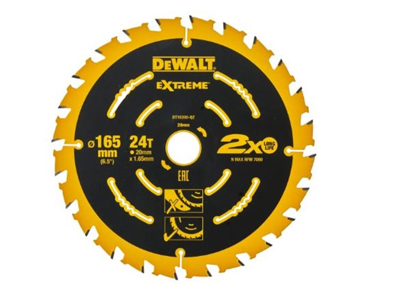 Žagin list za krožno žago DeWALT DT10300, Ø 165 × 20 mm, 24 zob