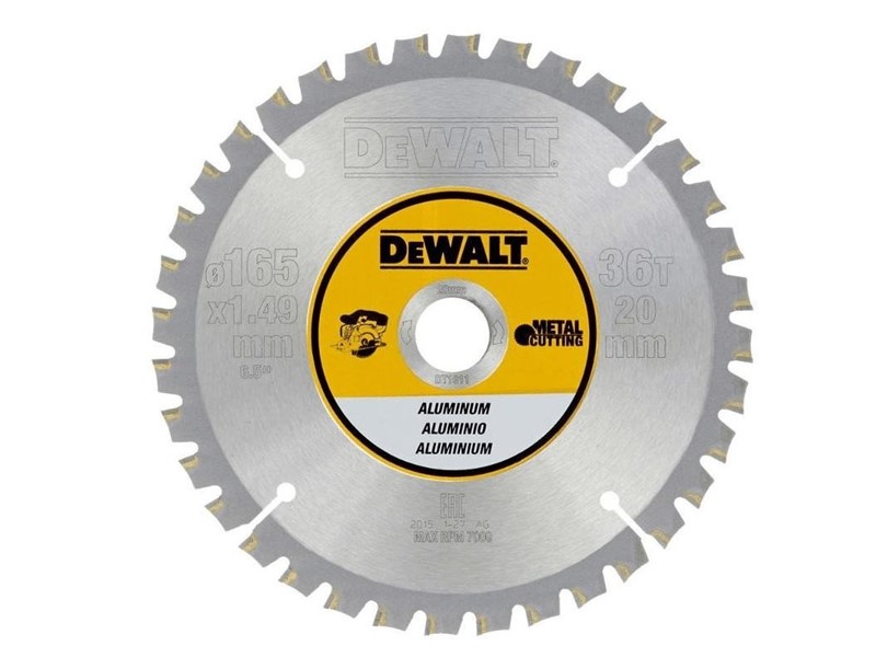 Žagin list za krožno žago DeWALT DT1911, Ø 165 × 20 mm, 36 zob