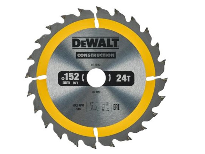 Žagin list za krožno žago DeWALT DT1930, Ø 152 × 20 mm, 24 zob