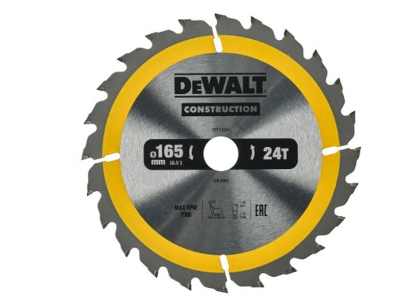 Žagin list za krožno žago DeWALT DT1934, Ø 165 × 20 mm, 24 zob