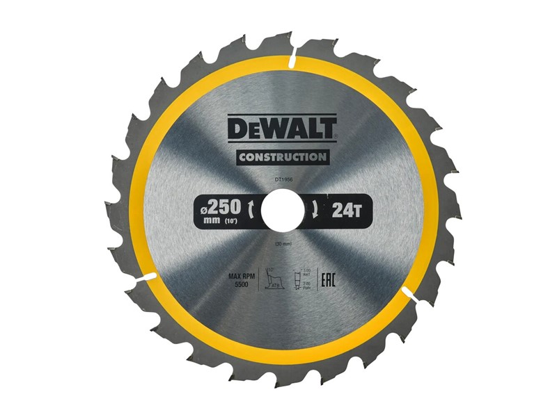 Žagin list za krožno žago DeWALT DT1956, Ø 250 × 30 mm, 24 zob
